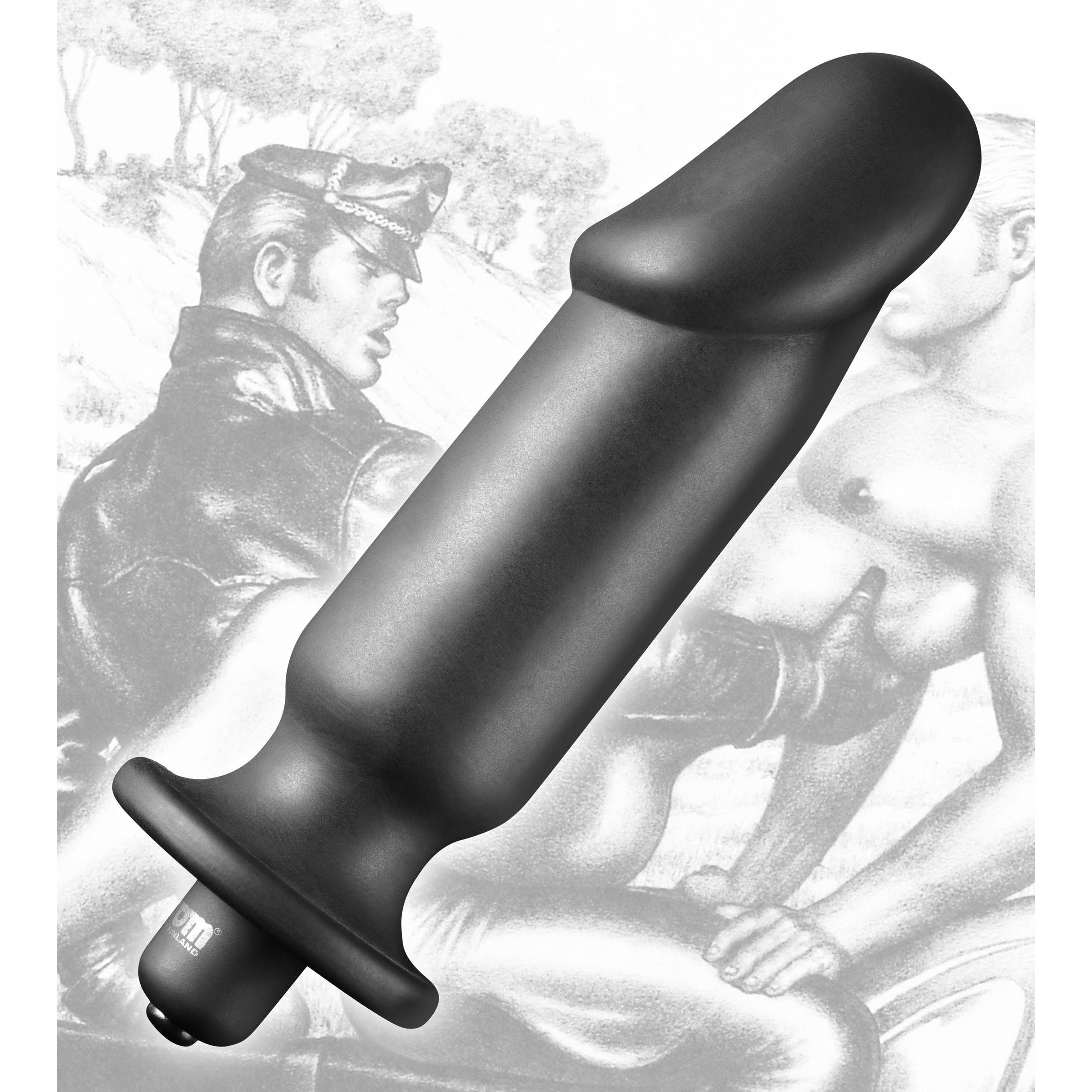 Close-up of Tom of Finland silicone vibrating anal plug