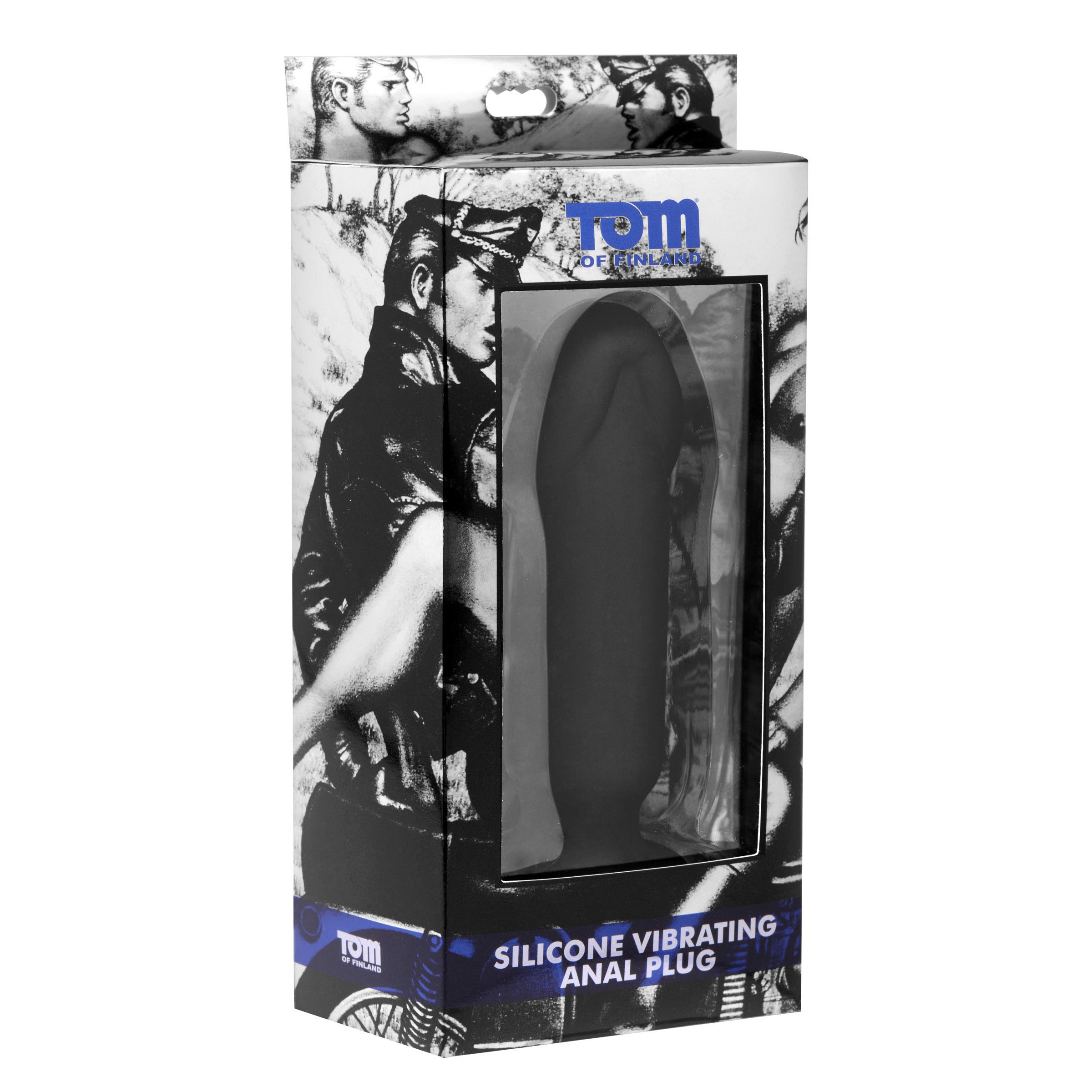 Tom of Finland silicone vibrating anal plug with power button visible