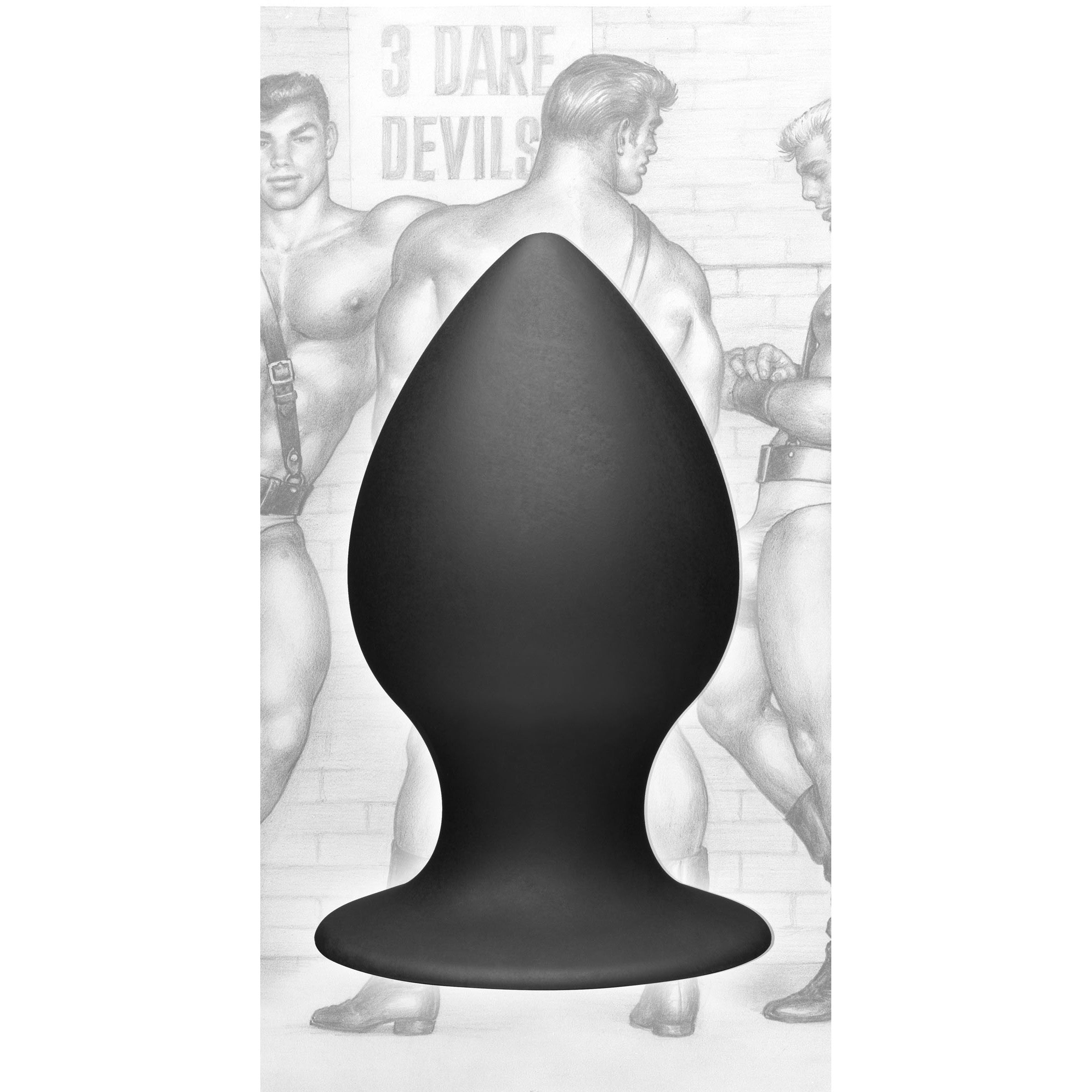 Tom of Finland large silicone anal plug displayed against a white background