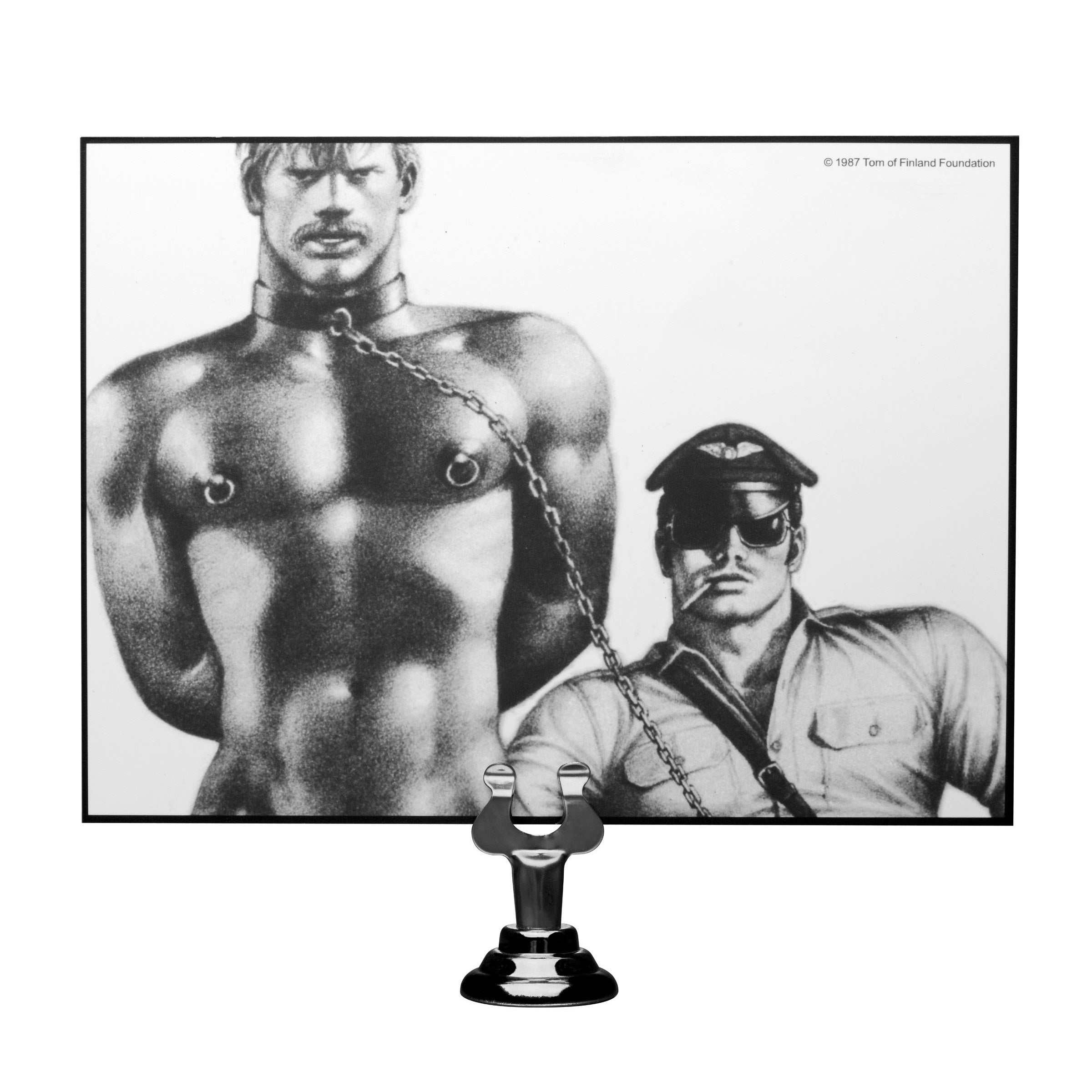 Tom of Finland neoprene collar with chain attachment