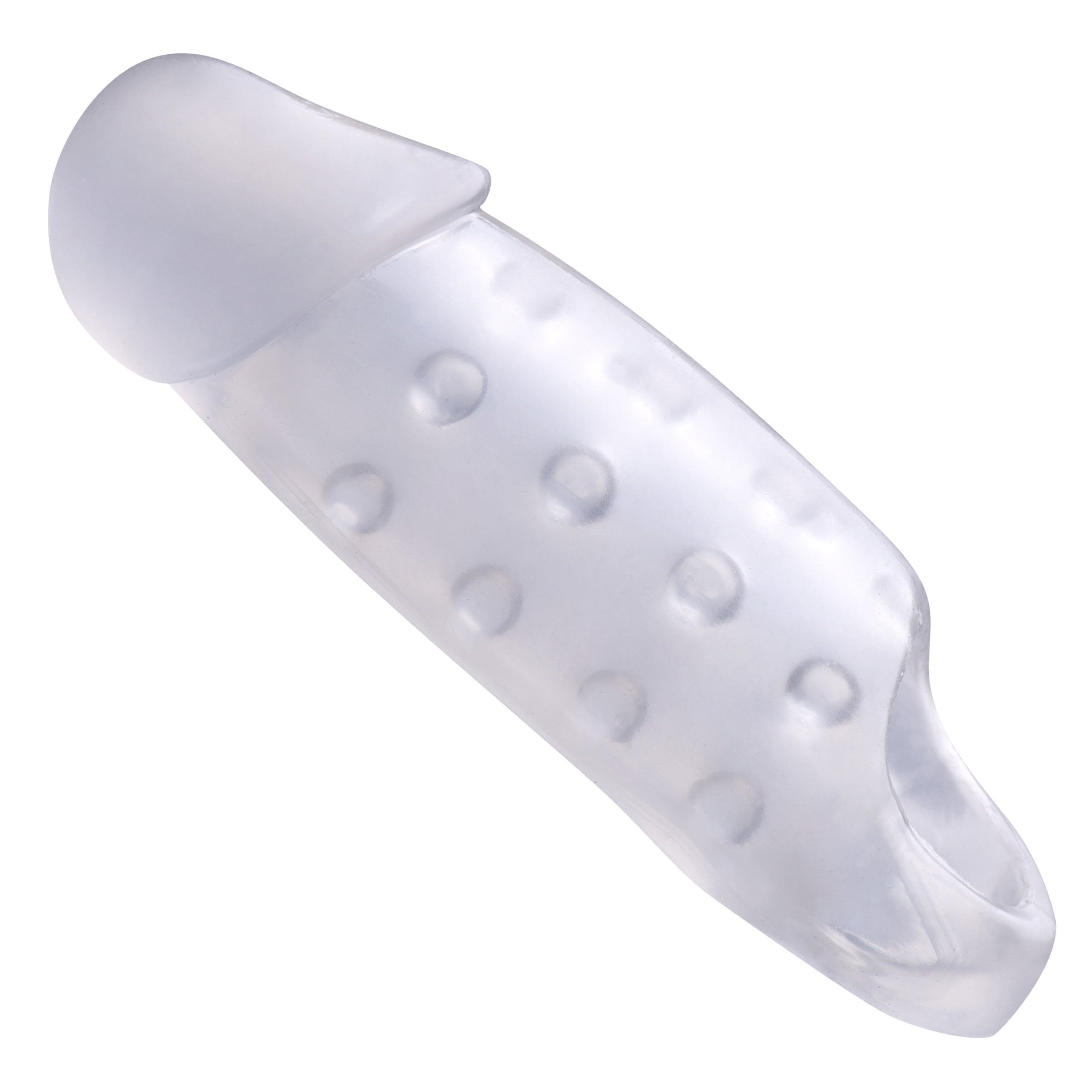 Transparent cock enhancer with perforated design