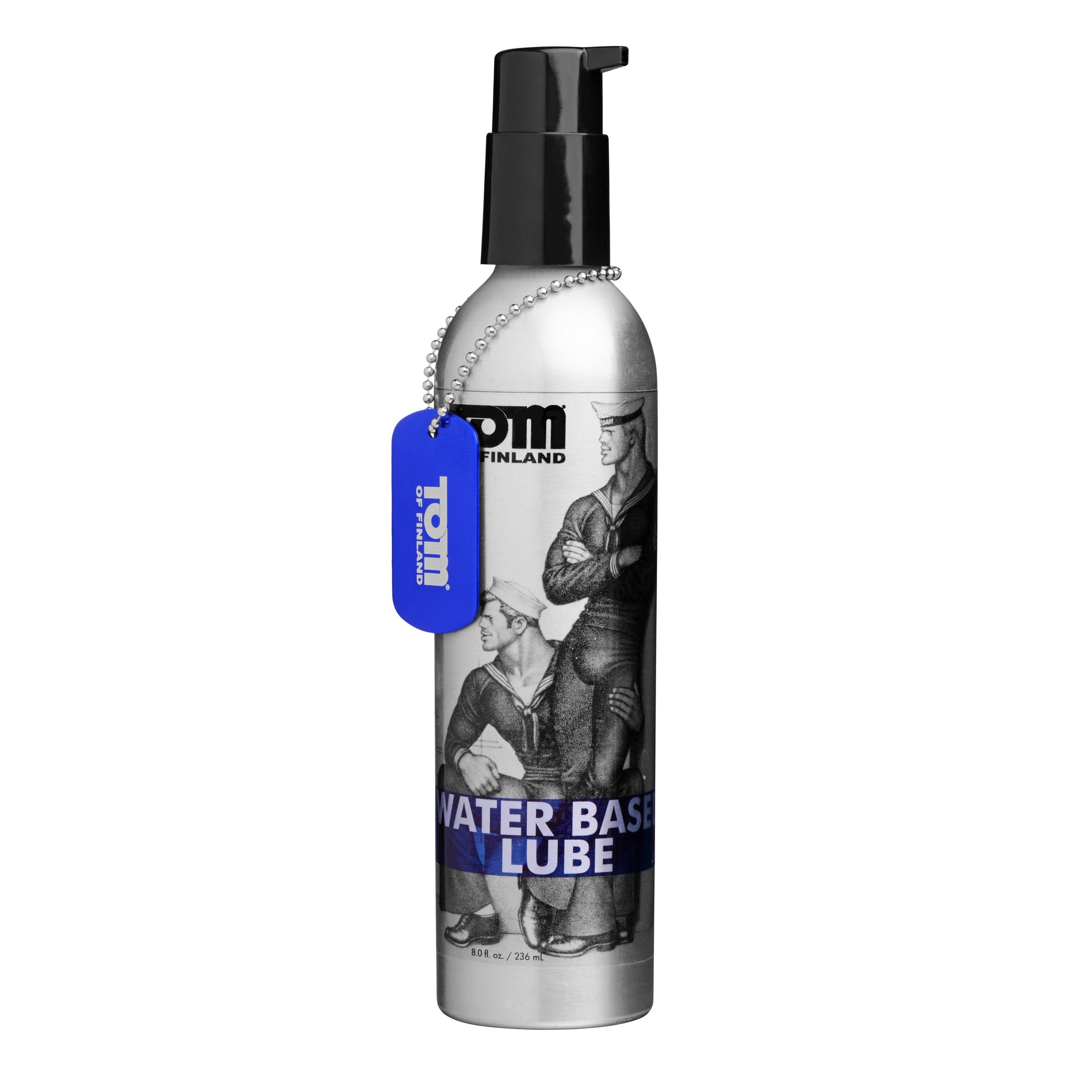 Tom of Finland Water-Based Lubricant 8oz bottle with label visible