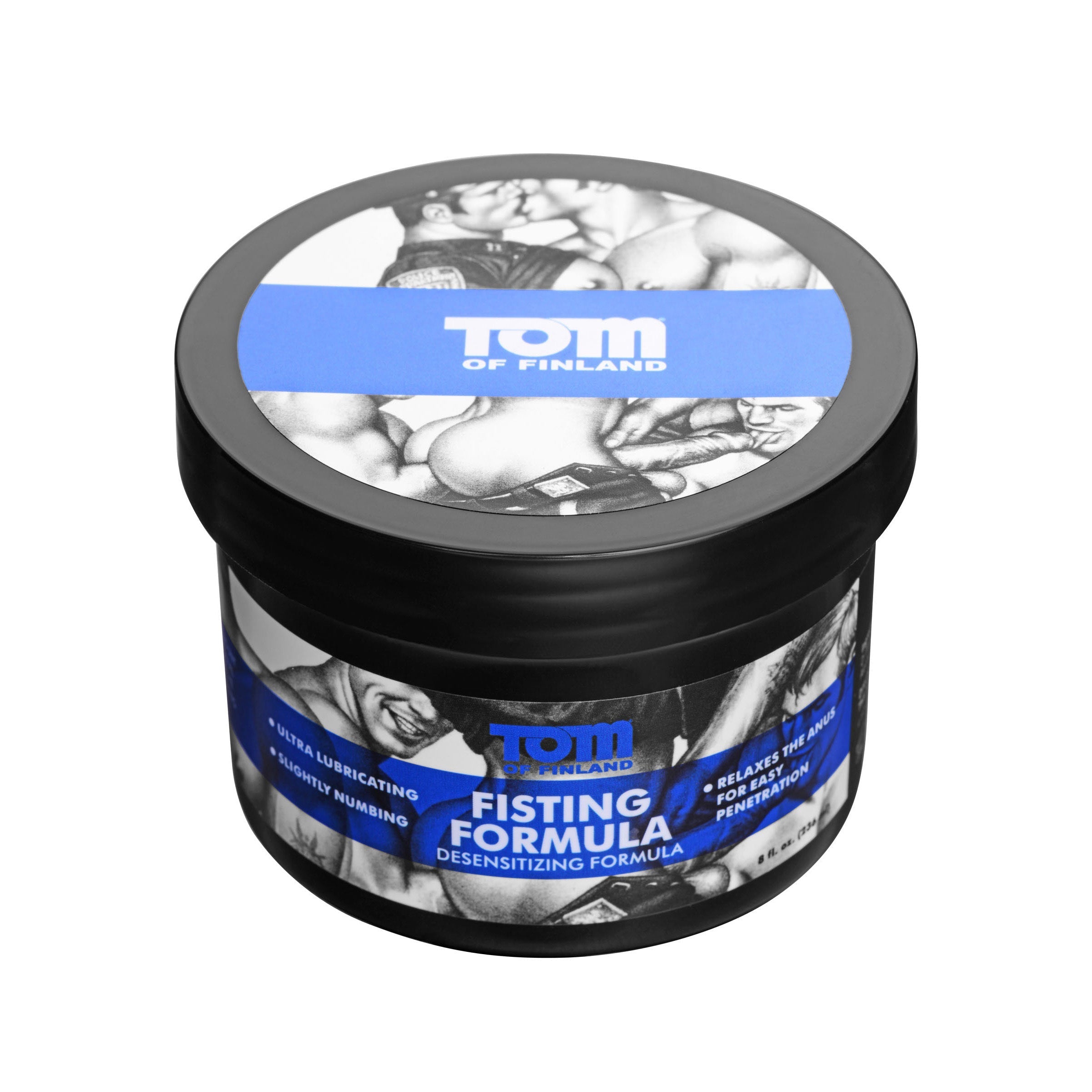 Tom of Finland Fisting Formula Desensitizing Cream 8oz packaging