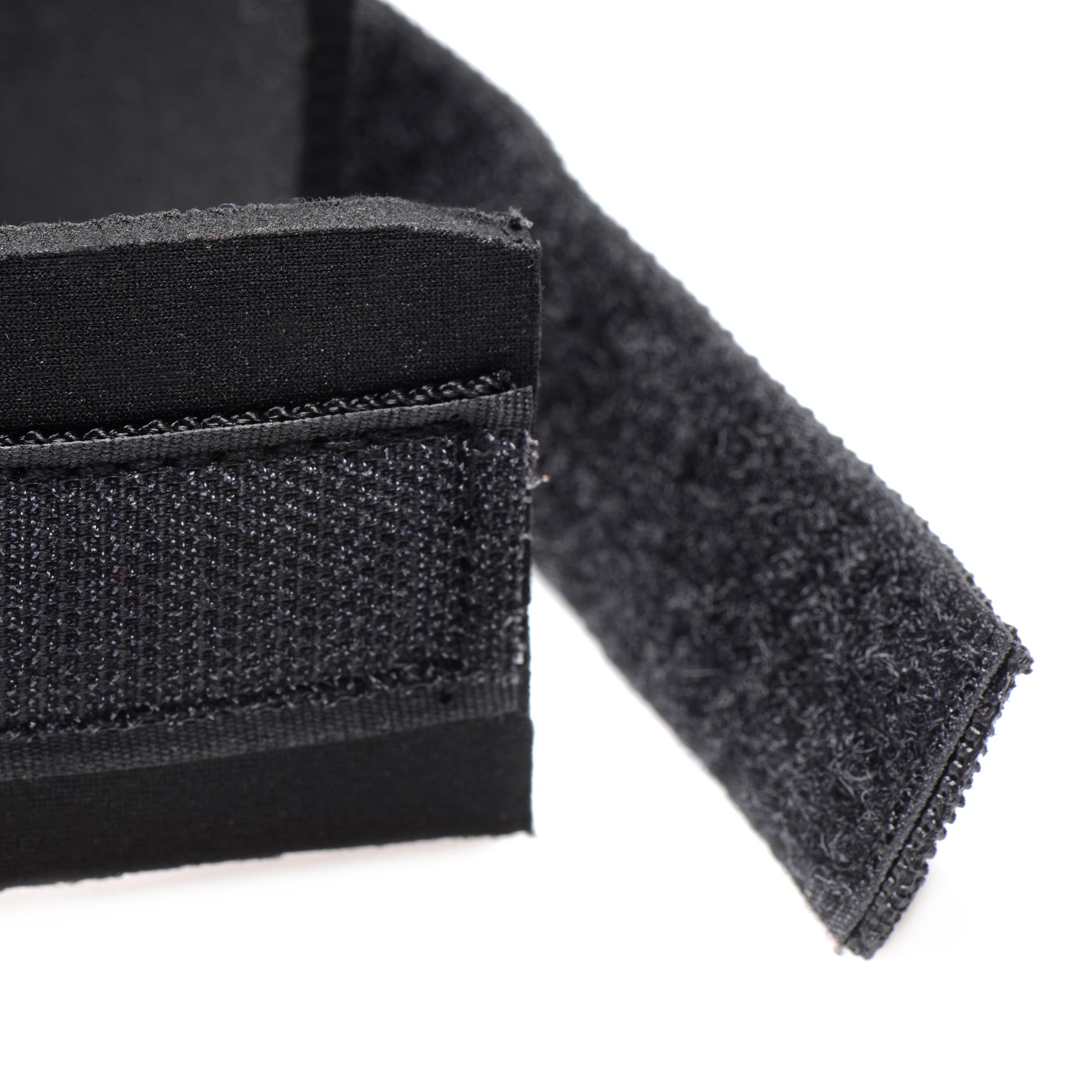 Black nylon pet collar with adjustable strap